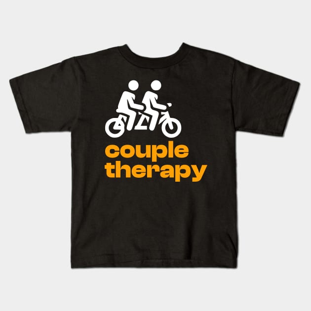 Couple Therapy Tandem Bike Kids T-Shirt by silly bike